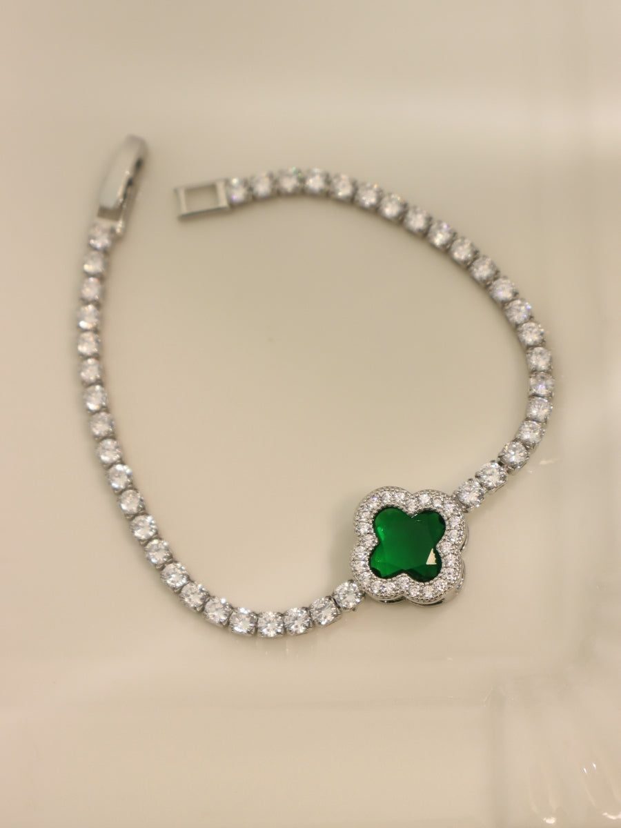Celestial Clover Bracelet ( Emerald )