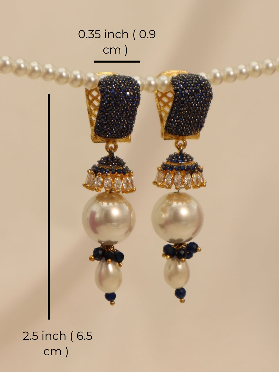 Sapphire Jhumkas